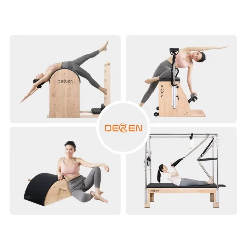 YTYIN Pilates Maple Reformer, personalisierte Anpassung, verstellbares, tragbares und langlebiges Pilates-Kernbett