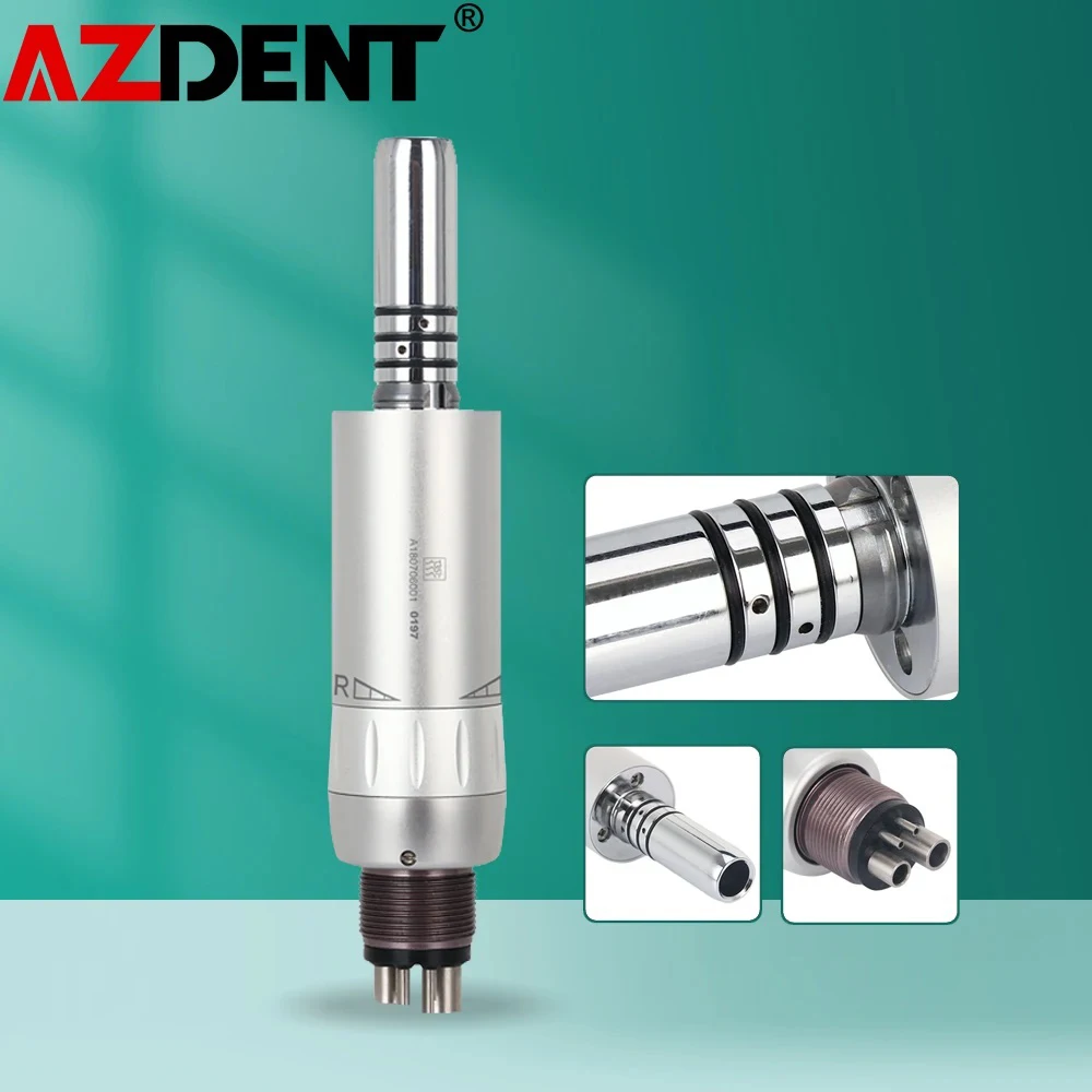 1PC Dental Inner Water Air Motor Low Speed Handpiece 4 Hole E-type 1:1 Ratio With Internal  Cooling System