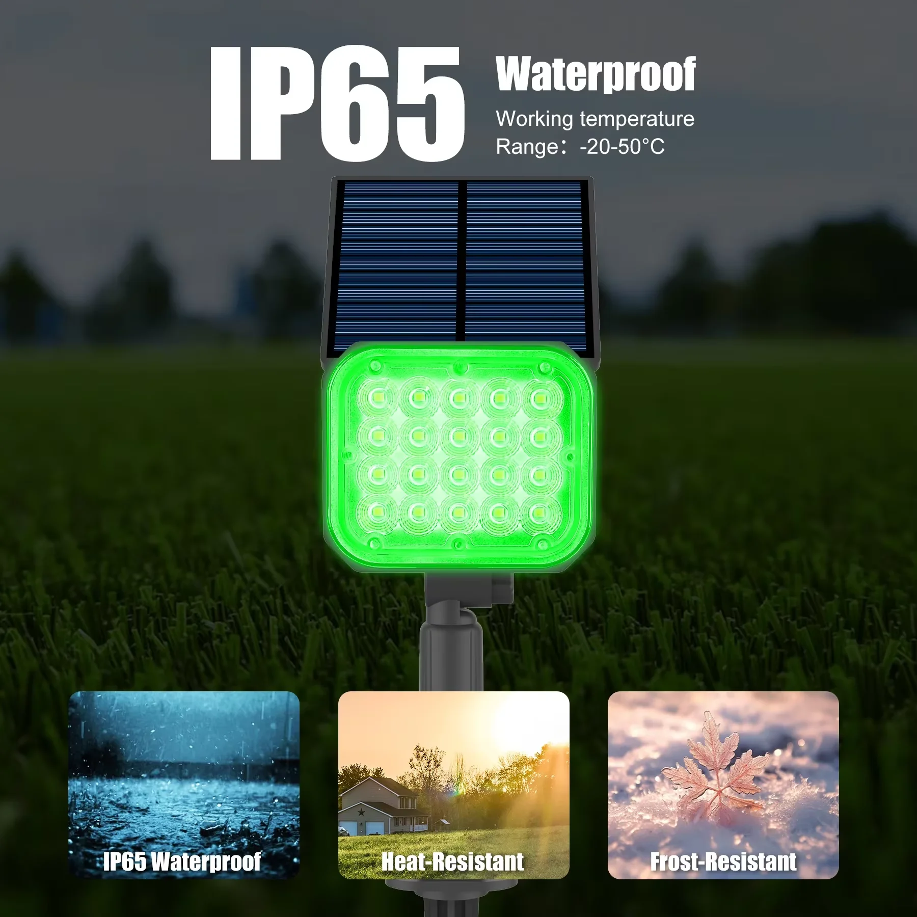 6PCS RGB Solar Light 49LEDS Green Outdoor Garden Spotlight Landscape Pathway Tree Decoration IP65 Waterproof Wall Lamp for Lawn