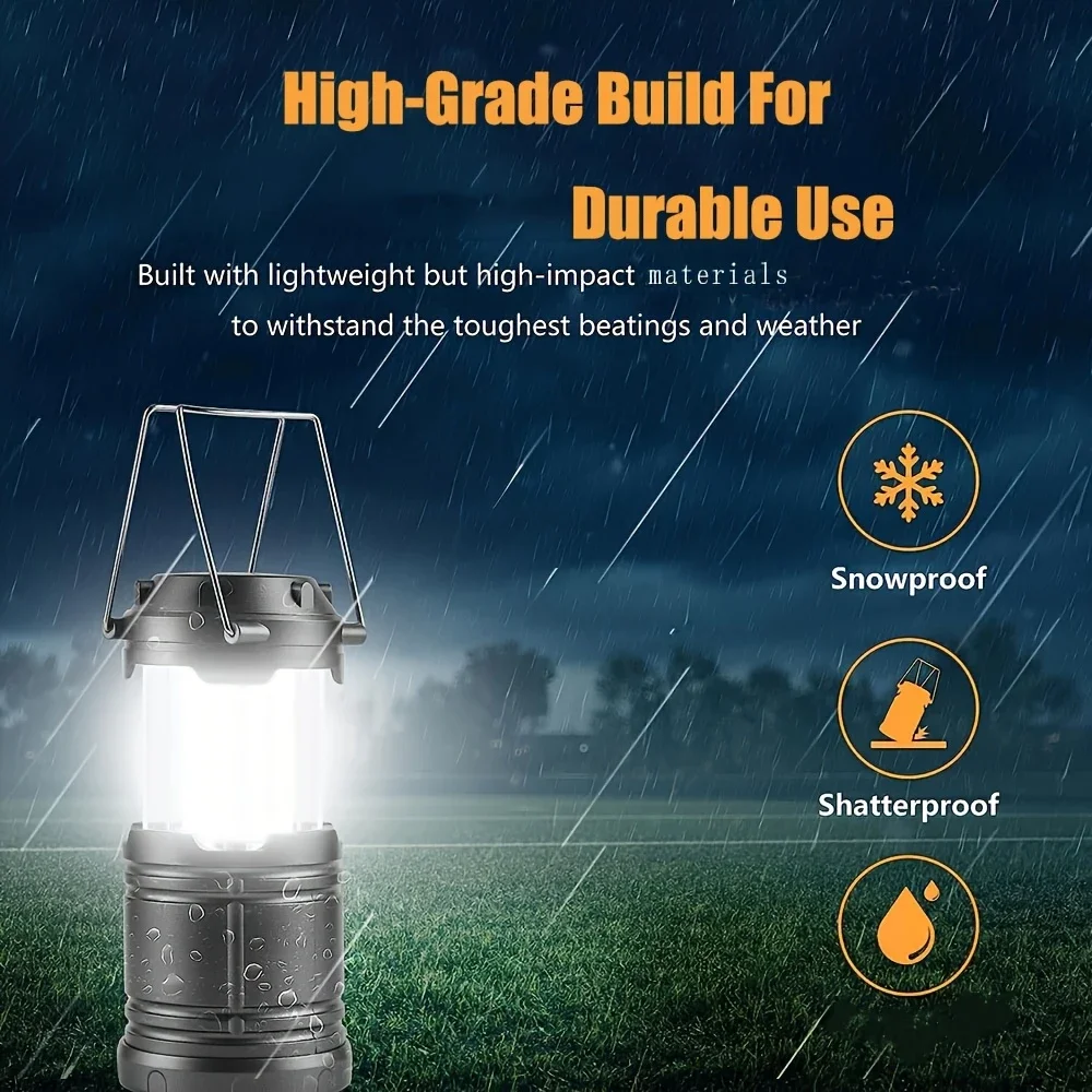 

1/2PCS Outdoor Camp Lamp Camping Tent Light Portable Lantern Multifunctional Emergency Light Battery Outdoor Pony Lantern