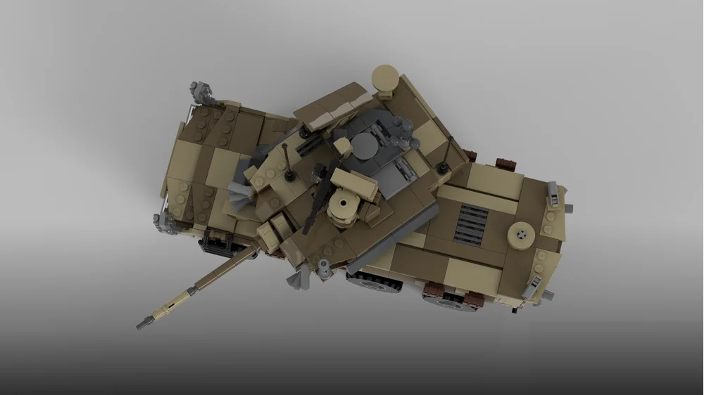 車輪付き戦車車両 MOC-149815 • 900 パーツ ビルディングブロックモデル 誕生日おもちゃギフト