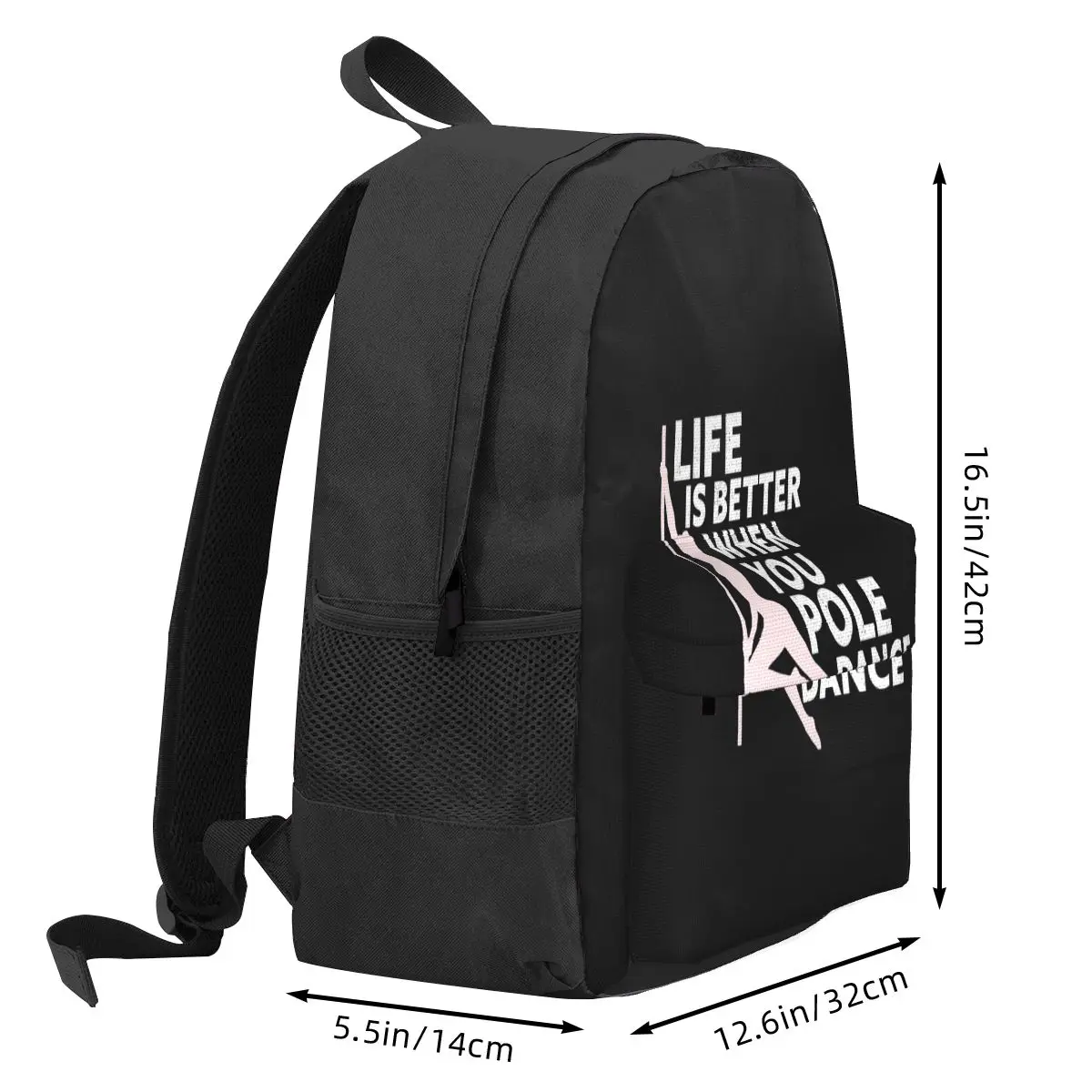 Life Is Better When You Pole Dance Fitness Pole Dancing Backpack Student BookBag Children School Bag Computer