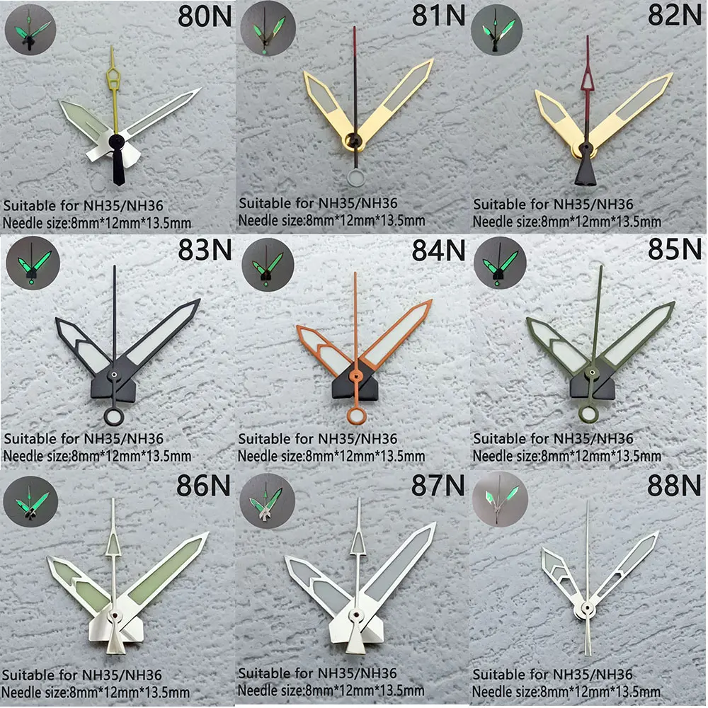 FIT nh34 nh35 nh36 8215 무브먼트 시계 케이스, 글로우 시계 포인터 시계 액세서리 시분침 초침