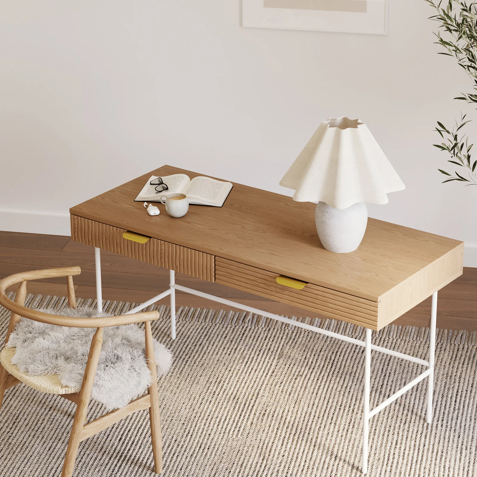 

！@Combohome Entryway Console Table Home Office Furniture Desk Wood Study Table Office Desk