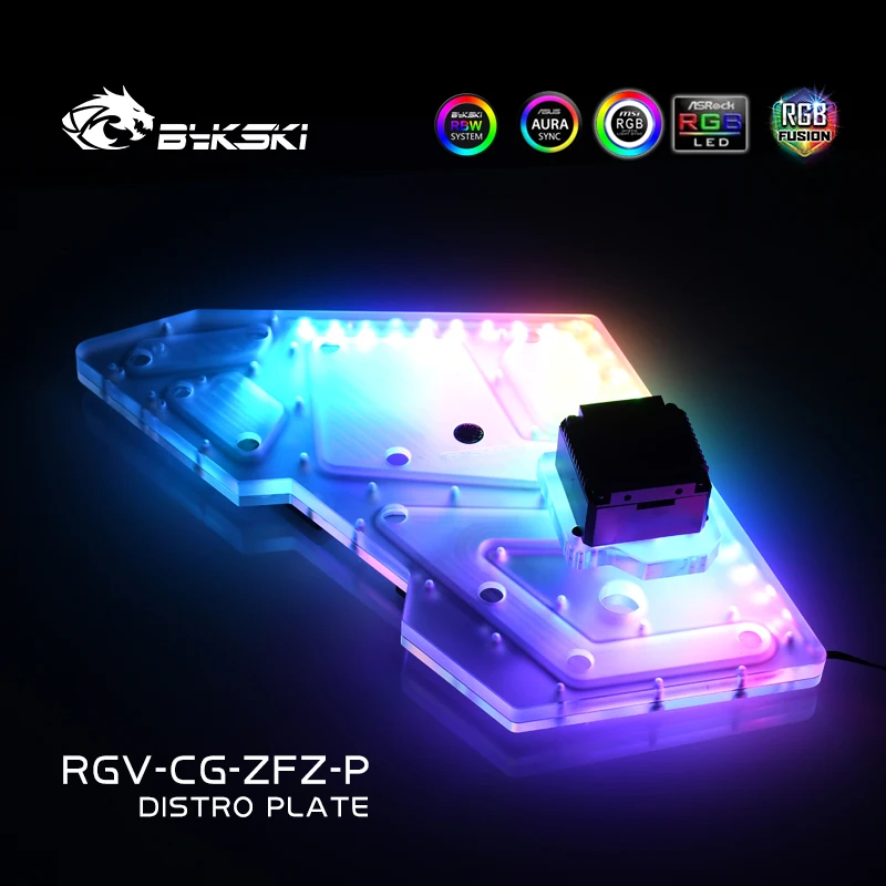 BYKSKI – carte acrylique RGV-CG-ZFZ-P, Solution de canal d'eau, utilisée pour le boîtier d'ordinateur COUGAR Conqueror/pompe DDC combinée