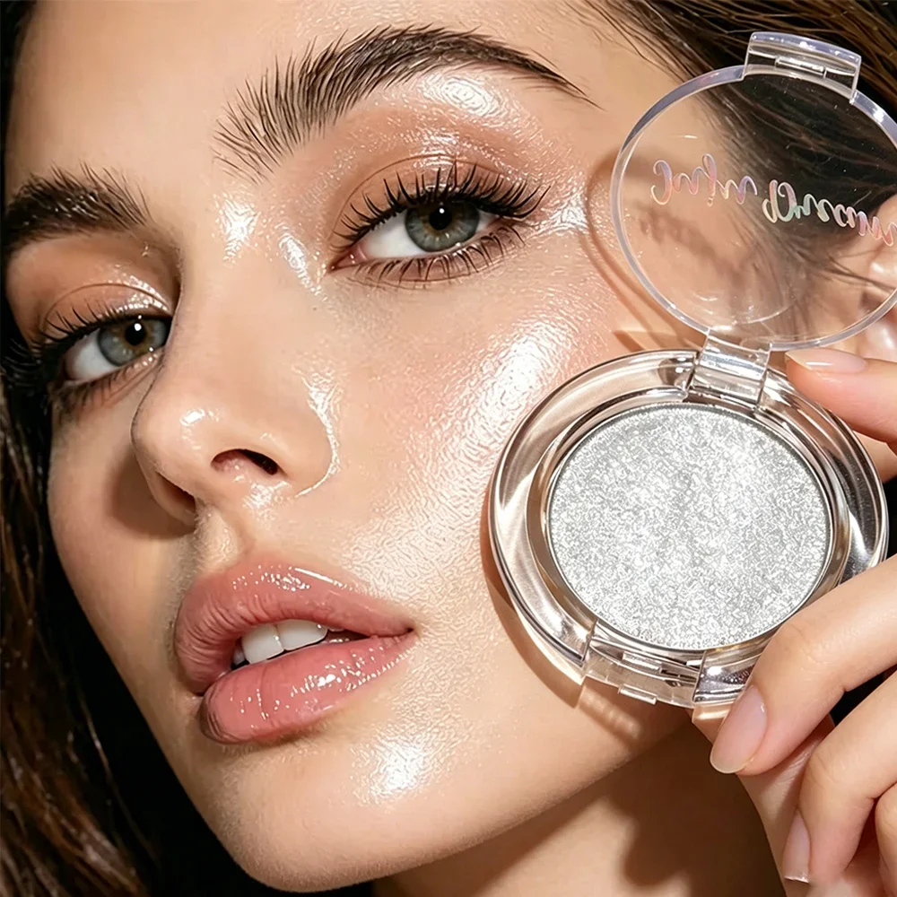 JUJU DREAM 9718 Galaxy Glow Highlighter Powder Face Body Shimmer Waterproof Long Lasting Radiant Makeup Luminous Finish