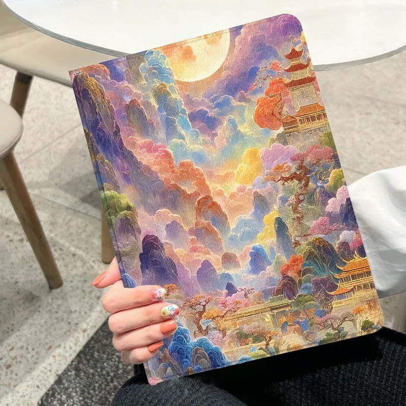 capa-de-tablet-palace-art-design-trendy-para-ipad-pro-air-a16-2ª-3ª-4ª-5ª-6ª-7ª-geracao-102-97-11-105-109-129-13-polegadas