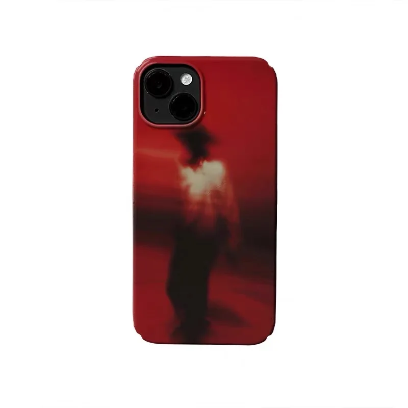 

Ins Korean Red Art Shadow Case для IPHONE 17 16ProMax 15 14 13 12 11 PRO Plus Акриловый ТПУ Два в одном Магнитные чехлы для телефонов