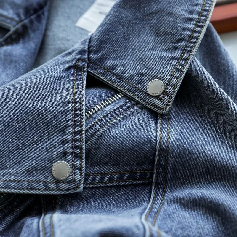 Women's Fairy Spring and Autumn Tops Jacket Irregular Zipper Cowboy Advanced Loose Leisure Comfortable Brand Fashion New Thin