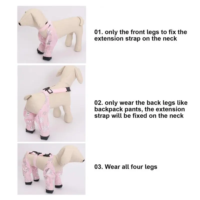 Breathable Dog Suspender Boots Waterproof Easy On Stay Paw Protector Medium Dog All Weather Waterproof for Booties Paw Protector