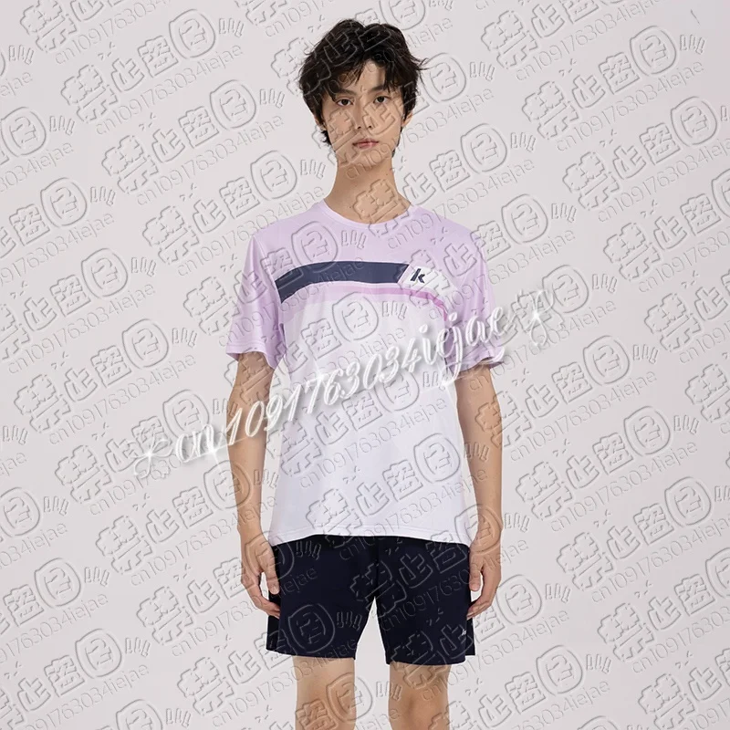 2026 كاواساكي ملابس كرة الريشة قصيرة الأكمام تي شيرت B1970 الرجال والنساء المنافسة التجفيف السريع تنفس