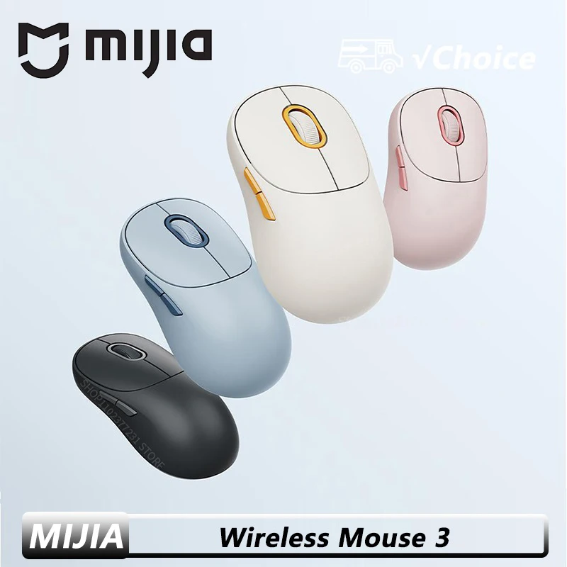 

Mijia Wireless Mouse 3 Colorful Bluetooth Dual Mode 2.4GHz Office Silent Ergonomic Optical Laptop Computer Soft-tone Keying