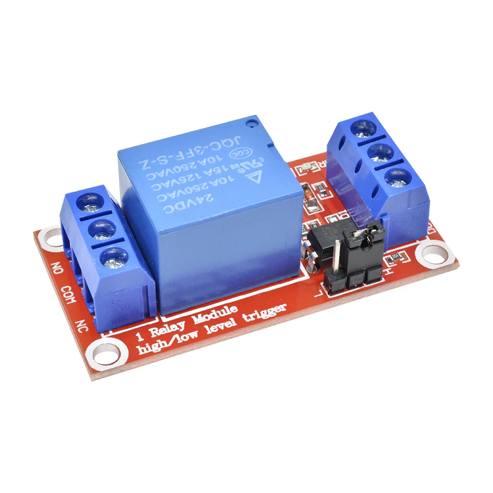 Dc 5V 9V 12V 24V Een Kanaal Relaismodule Met Optocoupler Schild Board Hoog Laag Niveau Trigger Voeding Module Voor Arduino