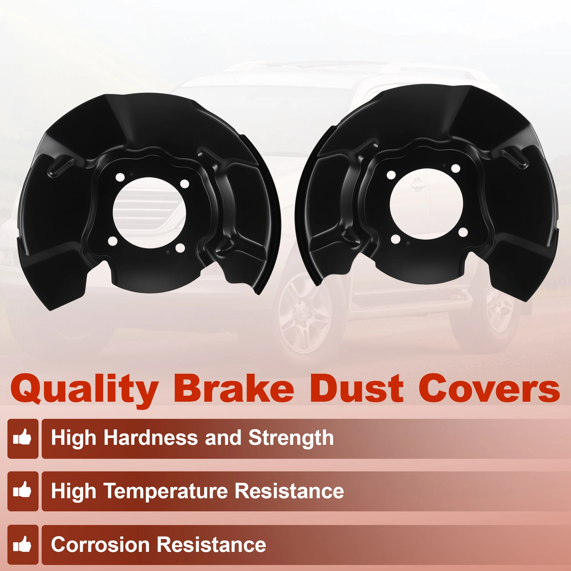 X Autohaux Front Left Right Brake Dust Shields for Toyota 4Runner GX470 03-09