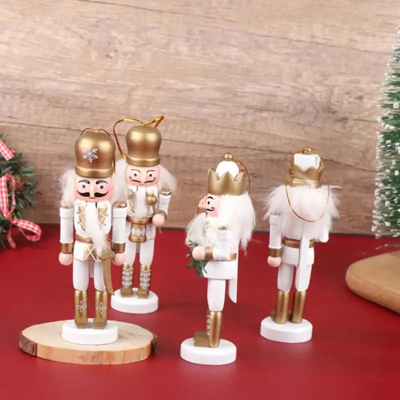 13cm Nutcracker Miniatures Nutcracker Puppet Ornaments Desktop Decoration Cartoons Walnuts Soldiers Band Dolls Ornaments