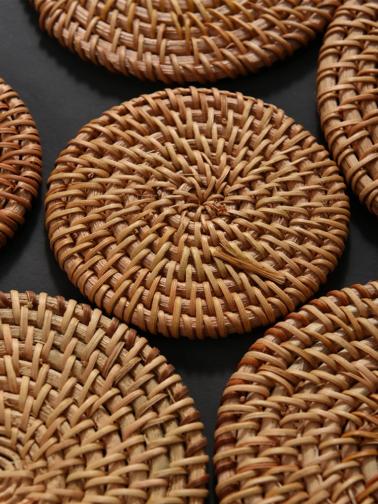 

Термостойкий коврик ручной работы из ротангового плетения для чайной церемонии, для чайников из пуэра и глиняных чайников из фиолетовой глины