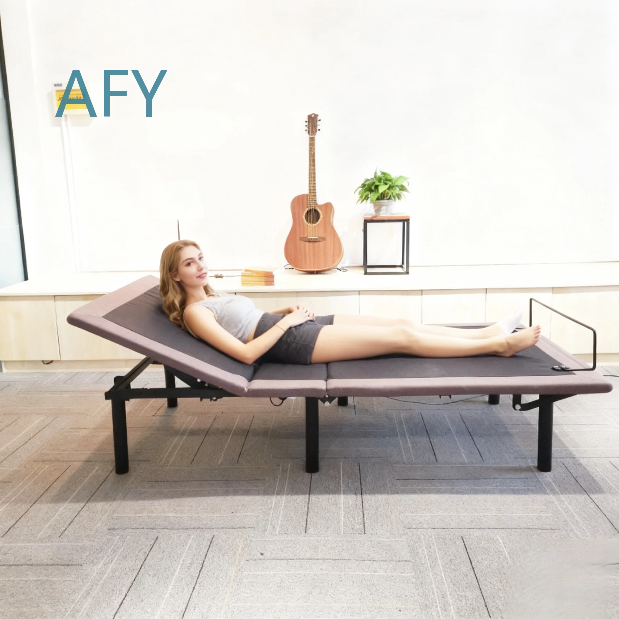External Smart Iron Electric Adjustable Modern Bed Frame for Apartment and Villa Use for King Queen Full Twin Size Beds