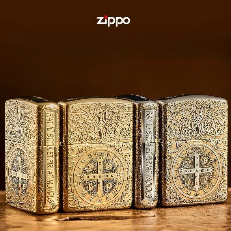 Encendedor Zippo Original de Latón con Grabado 3D de Constantine, Encendedor a Queroseno Resistente al Viento para Hombre, Colección de Regalo