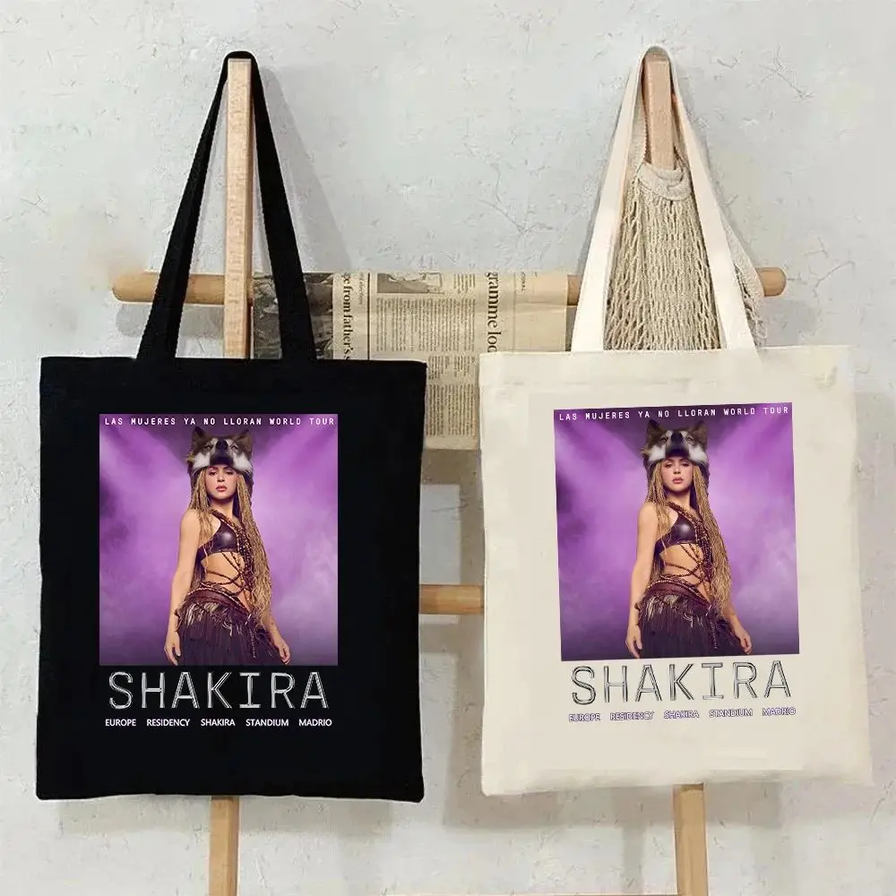 Bolsa de Lona Shakira Las Mujeres Ya No Lloran World Tour 2026, Bolsa de Lona de Moda Y2K, Bolsa de Compras, Bolsa Casual, Bolsa para Fans