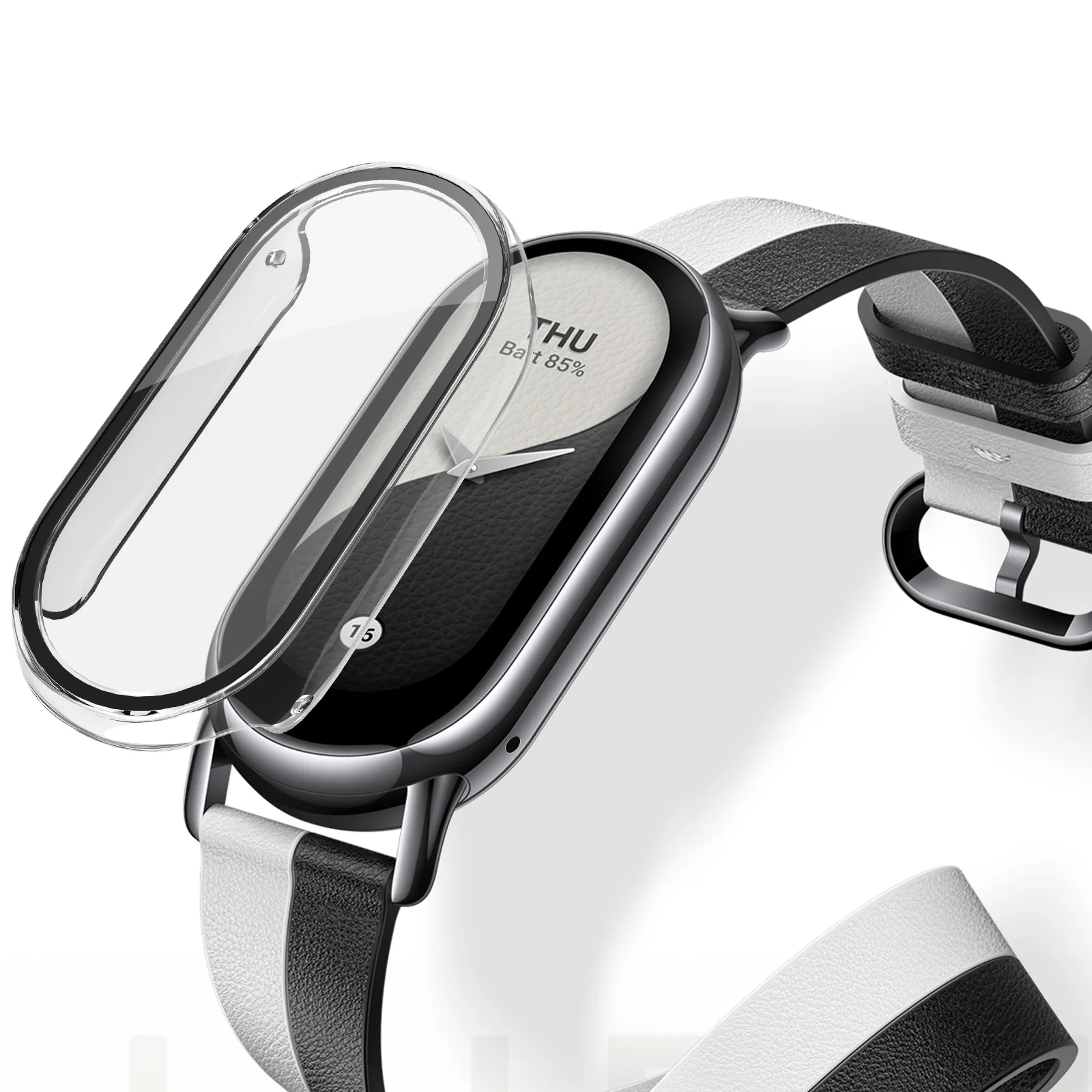 ฟิล์มป้องกันหน้าจอกระจกนิรภัยสำหรับ Xiaomi Mi band 8/7ปกป้องเต็มรูปแบบสำหรับ miband 8/7