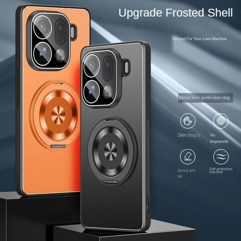 

Чехол для OPPO Find X9 pro в деловом стиле с магнитной подставкой, матовый противоскользящий чехол для Find X9, противоударный бампер Funda