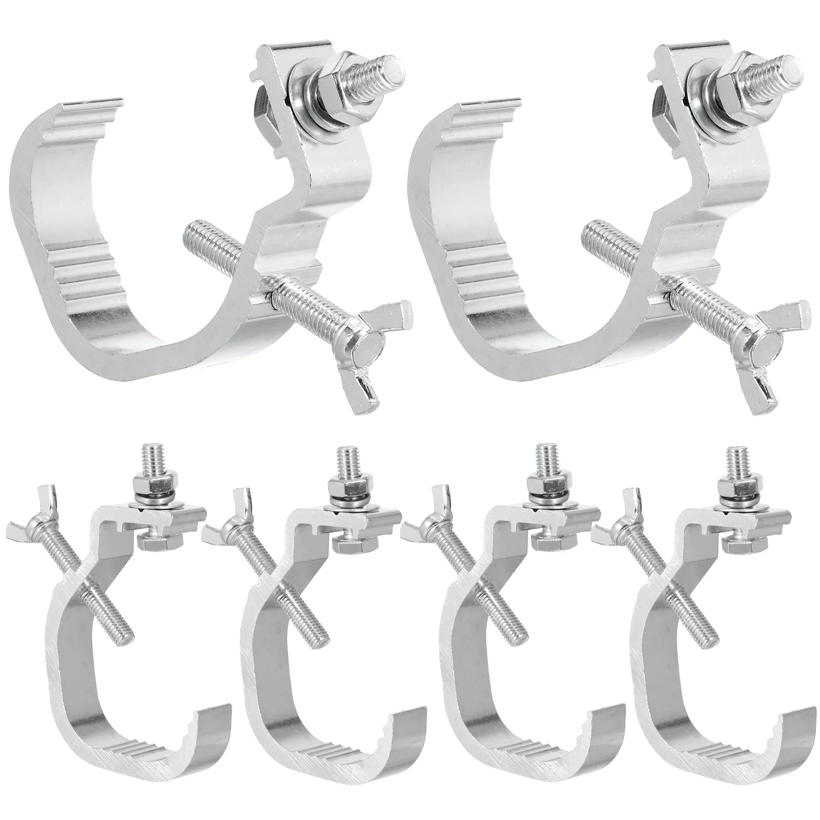

6Pcs Stage Light Clamps Aluminum Truss Hooks Non-Slip Ridges for Spotlight Mounting Hardware Lighting Accessories