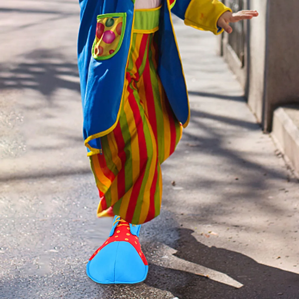1 paar Clown Cosplay Schuhe Bequeme Tuch Große Größe Leichte Halloween Kostüm Party Requisiten Clown Schuhe Halloween Liefert