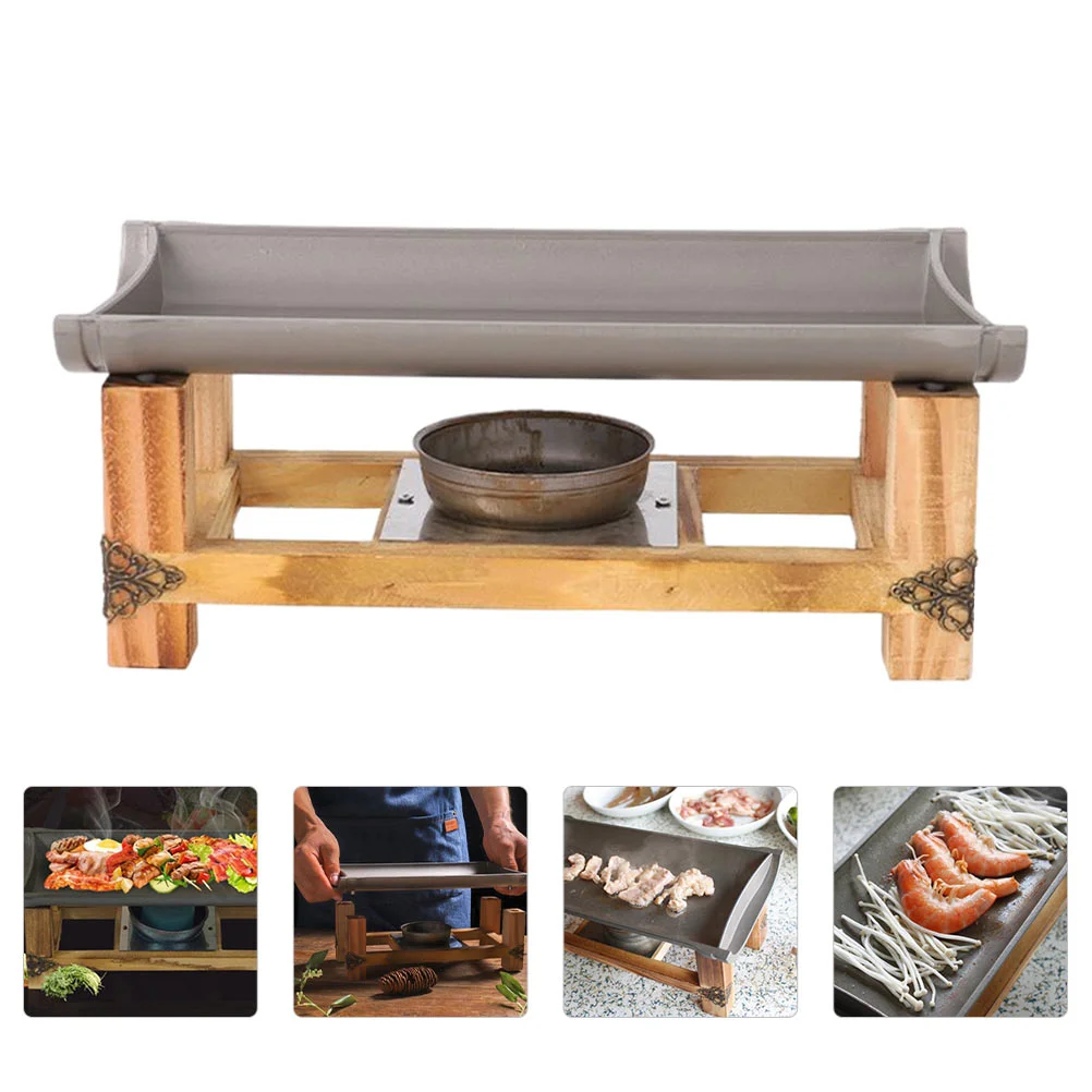 

Barbecue Stove BBQ Rack Premium Grill Tray Frying Pan Durable Compact Portable Tabletop