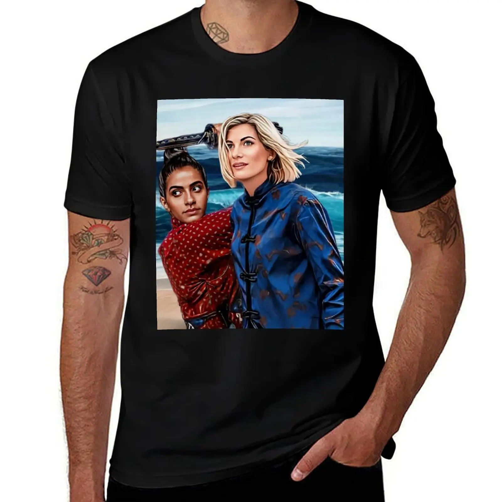 

Pirate 13th and Yaz T-Shirt custom shirt sublime blacks mens white t shirts