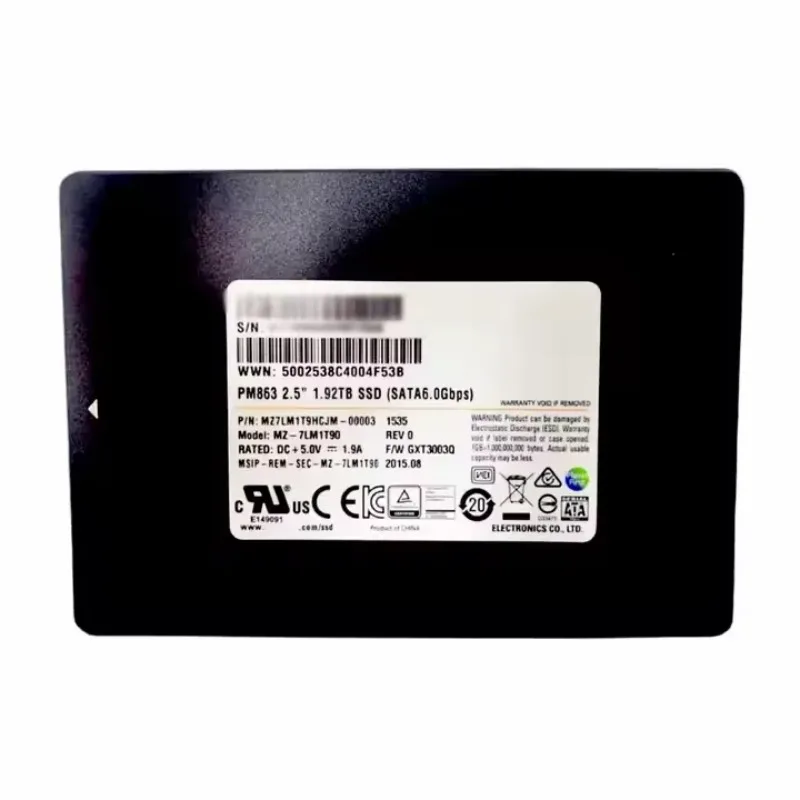 Pm883 1.92Tb Sata 6Gb/S 2.5-Inch Enterprise Ssd Mz7Lh1T9Hmlt Internal Enterprise Solid State Drive