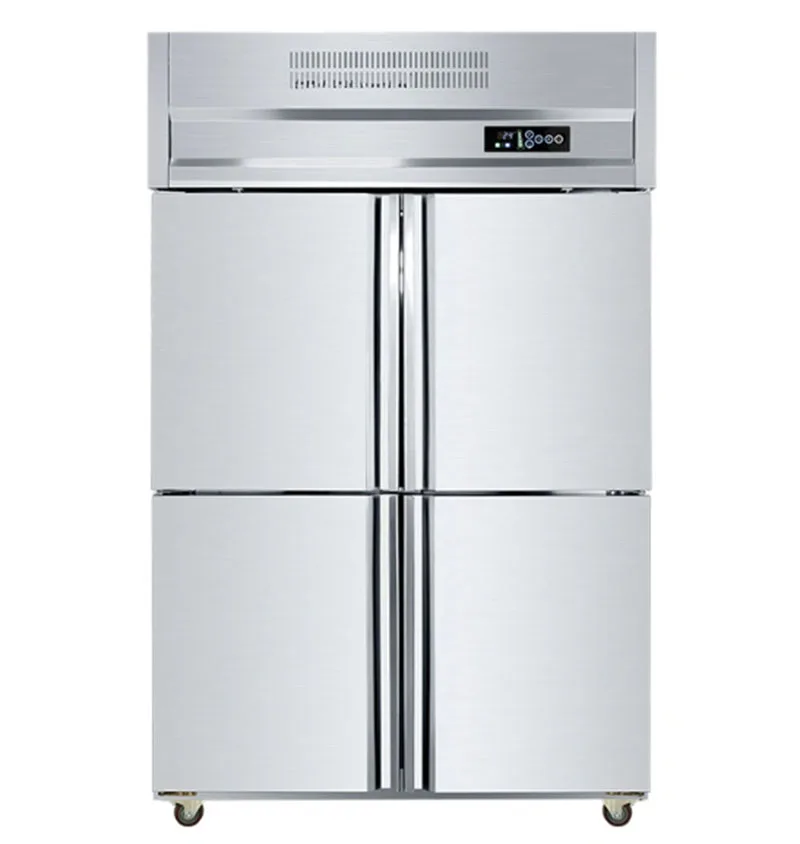 4 Door Stainless Steel Vertical Upright Deep Freezer and Commercial Refrigerator