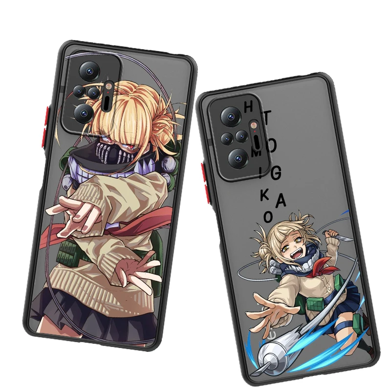 H-Himiko T-Toga Cartoon Cool Frosted Translucent For Redmi Note 13 12 12S 12T 11 11T 11E 10 10S 9 Pro Plus 5G Cover Phone Case