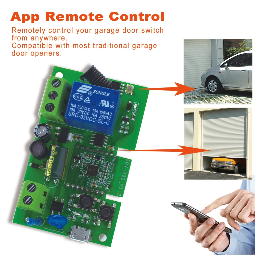 

Ewelink 1CH WiFi умный голосовой беспроводной переключатель RF433MHz AC/DC7-250V 10A модуль приемника Alexa Google Home