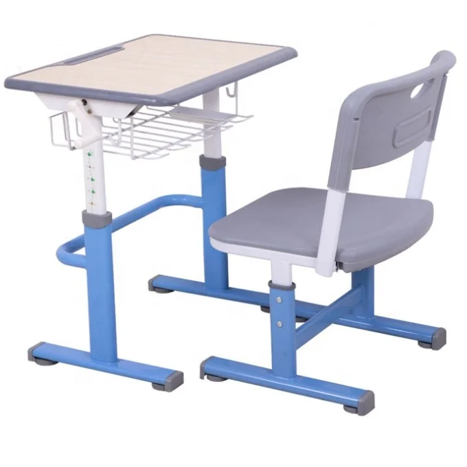 New Design Classroom Desk And Chairs Popular Durable Adjustable Children's Study Table High School Furniture view 2