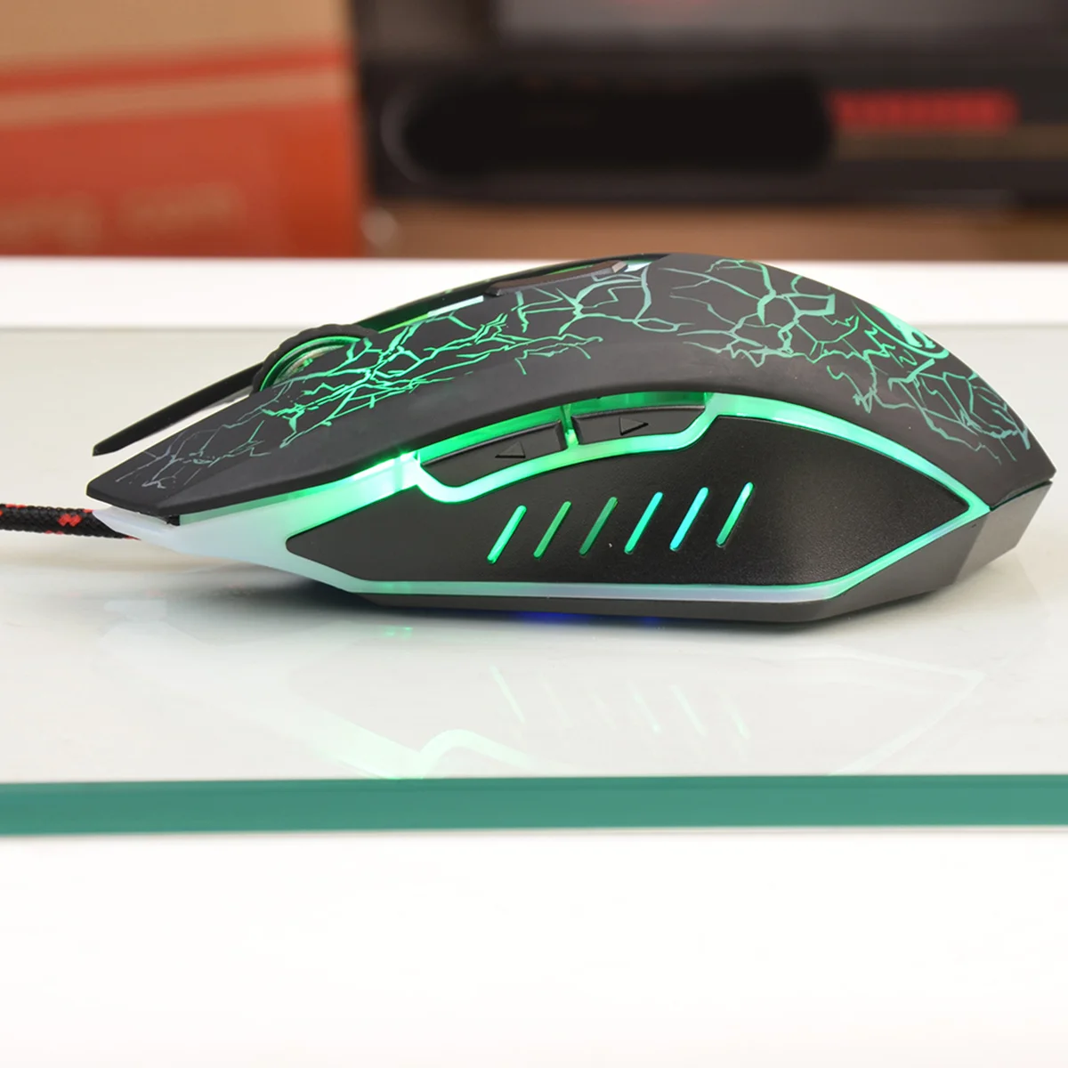 

Optical USB Wired Gaming Mouse 6 Button 4 Dpi Settings 800 1200 1600 2400 Adjustable Precision Ergonomic Design for Pc Laptop