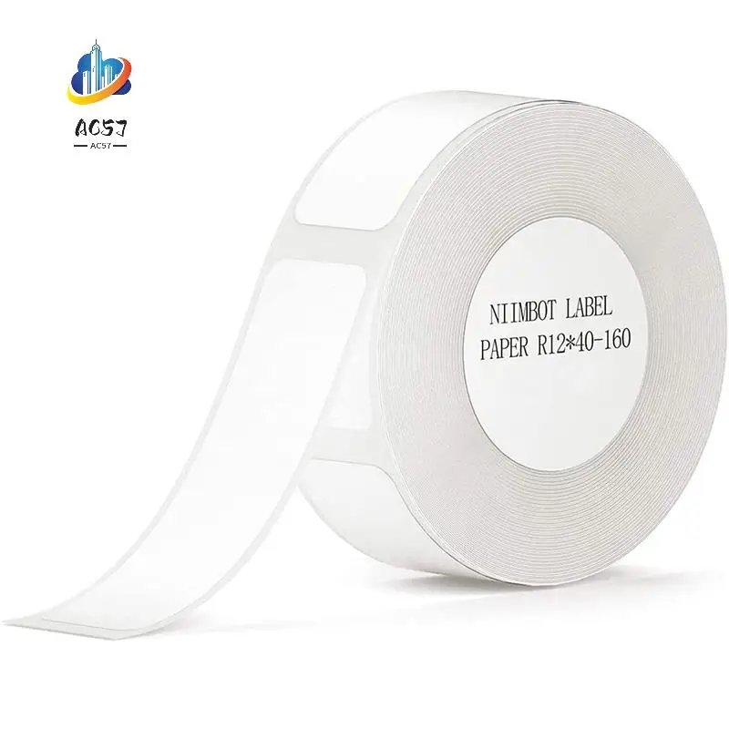 

AC57-Niimbot D101 D11 D110 White Label Printing Paper Name Sticker Adhesive Book Stationery Labeling Machine Labels Roll