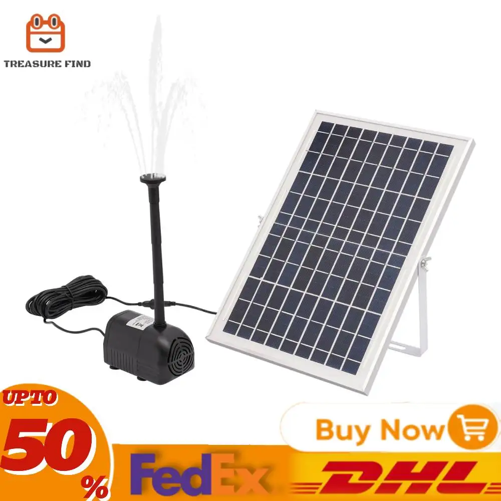 Solar Fountain for Outdoors, 10 W Solar Fountain, 1000 L/h Pond Pump for Garden, Fish Pond, Water Feature, Bird Bath with 2.5 m