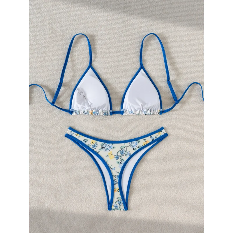 Women's Swimsuit New Style Fresh Edge High-end Feel Hot-selling Tie DesignbikiniSwimwear Set