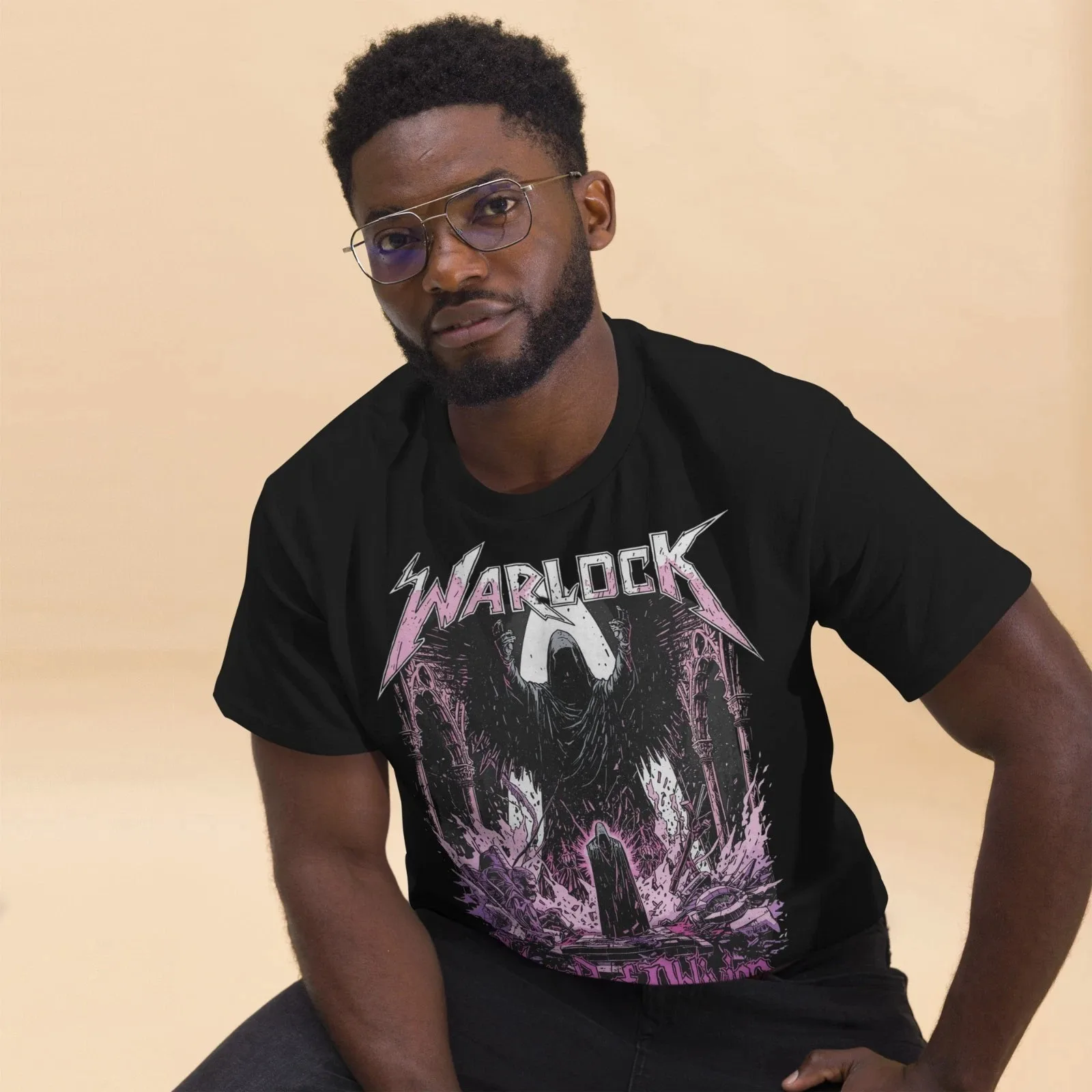 Warlock Herald of Oblivion Graphic T-Shirt Cotton Men Women Streetwear Tee