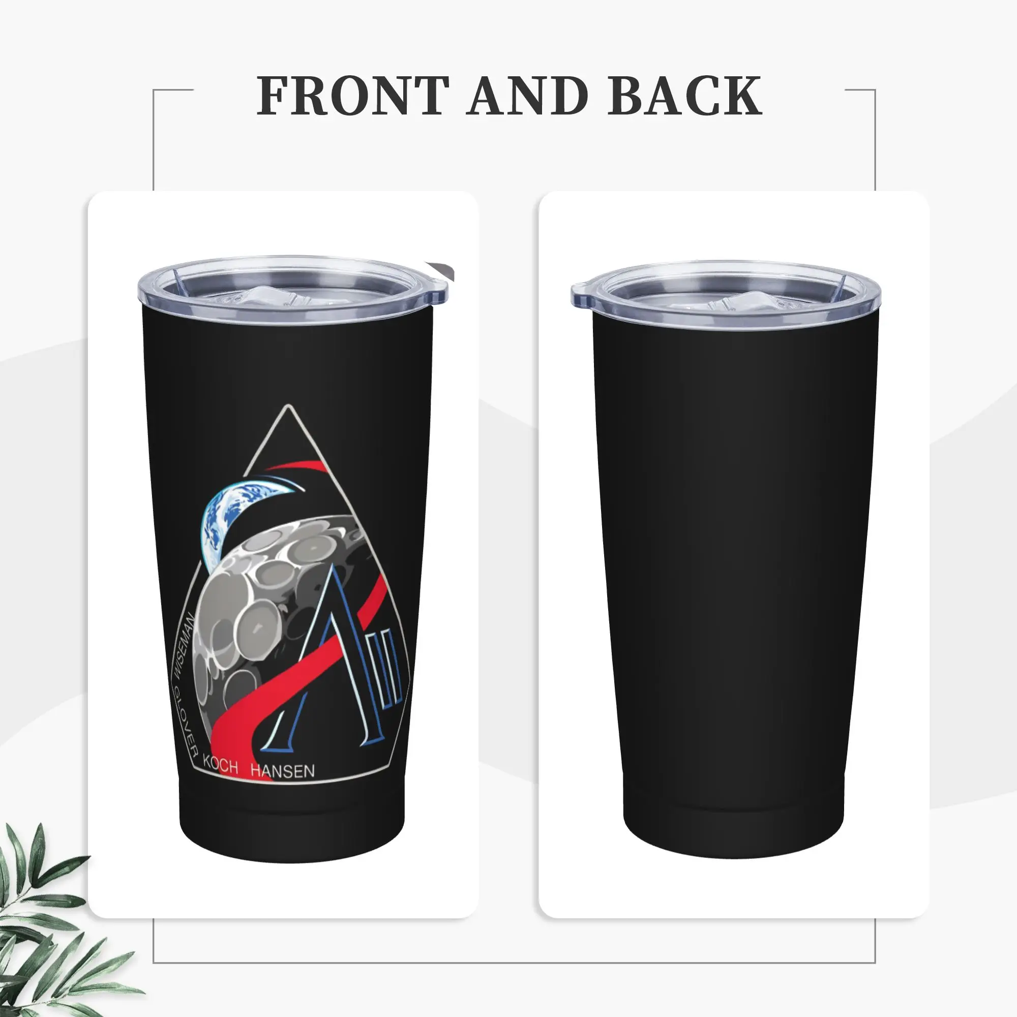 Artemis II 2026 Mission to the Moon Stainless Steel Tumbler Mugs Cup 20oz Coffee Mug Heat Preservation Cold and Hot Water Bottle