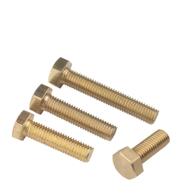 

Медный шестигранный болт DIN933 Brass Hex Head Bolts M4 M5 M6 *L Outer Hexagonal Screw Copper Hexagonal Mechanical Bolts