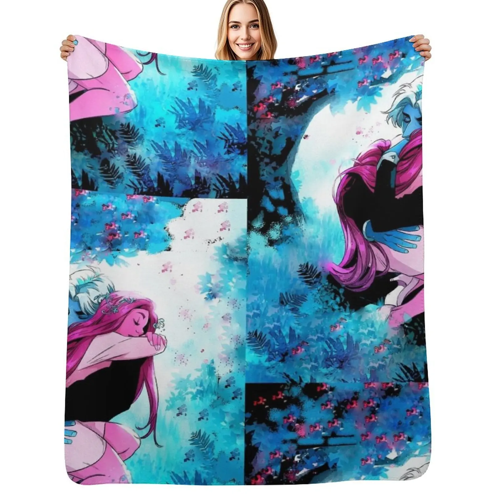 

Lore Olympus Poster - Hades Persephone Sticker Throw Blanket Summer Quilt Tourist halloween Blankets