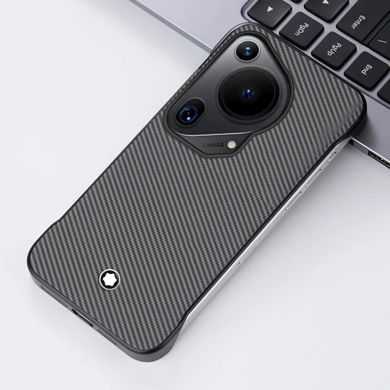 Высококачественный чехол для телефона Busine Sle Frameless с текстурой углеродного волокна для Huawei Pura 80 70 P60 P50 P40 Pro Hard Protect Cover Mblan