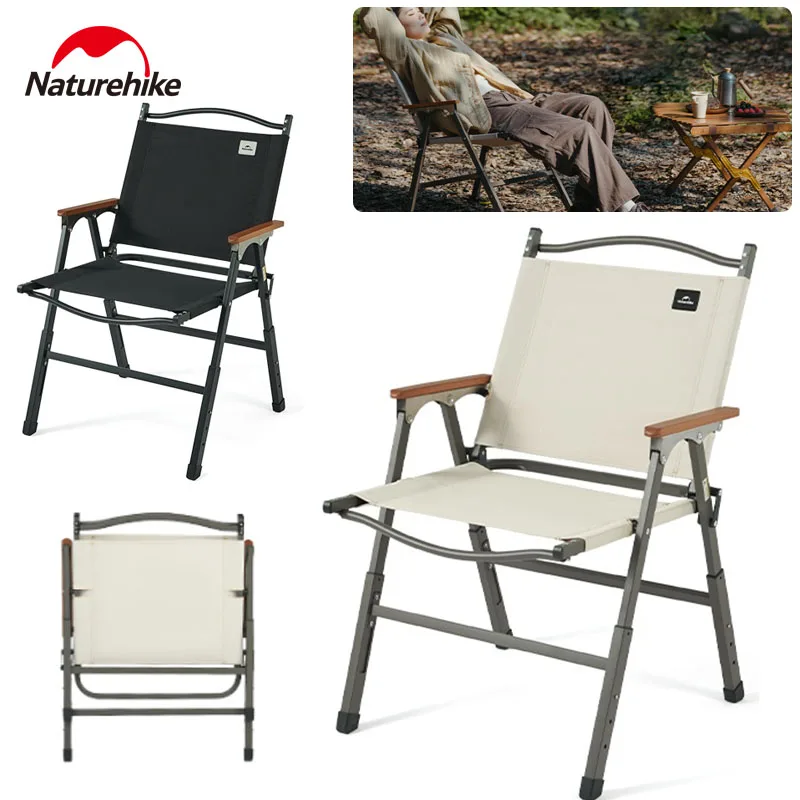 Silla plegable Naturehike, silla reclinable de viaje portátil para acampar de tela Oxford 600D ajustable para exteriores