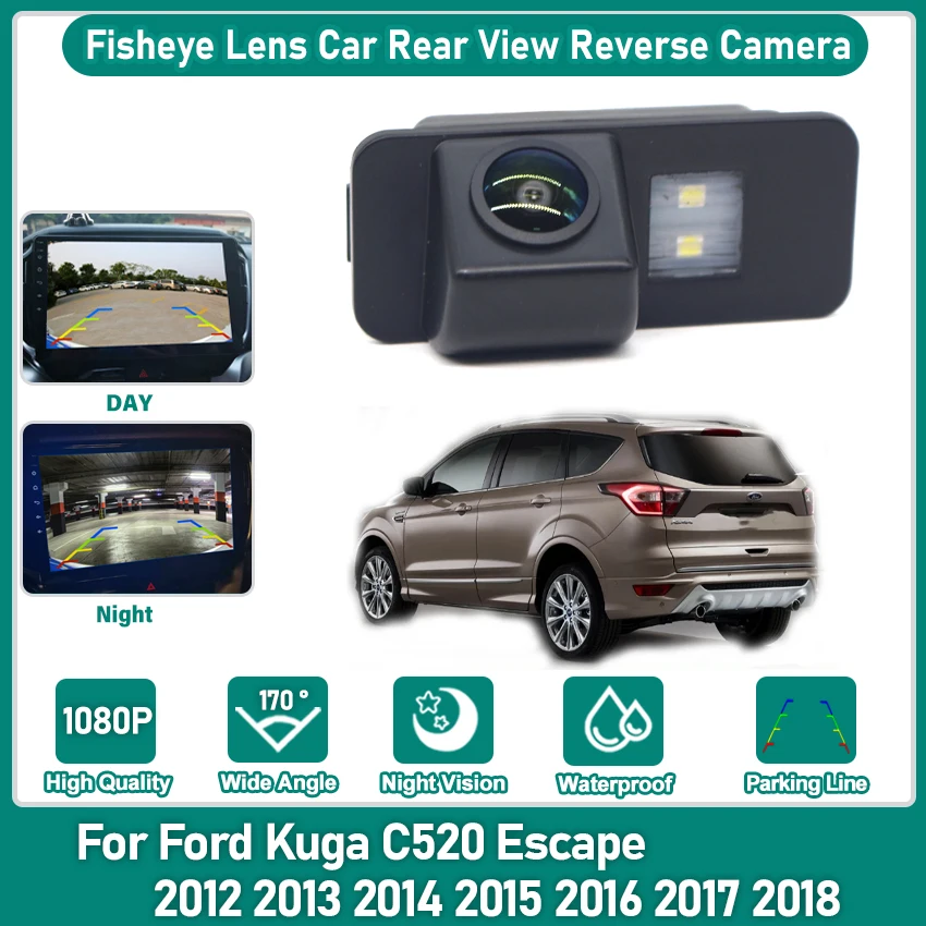 

Задняя камера для Ford kuga C520 Escape 2012 ~ 2016 2017 2018 объектив «рыбий глаз» CCD ночного видения номерной знак камера поддержка NTSC