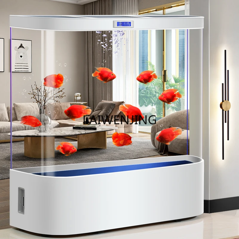 

SGF fish tank living room ecological water-free glass goldfish tank aquarium self-circulation