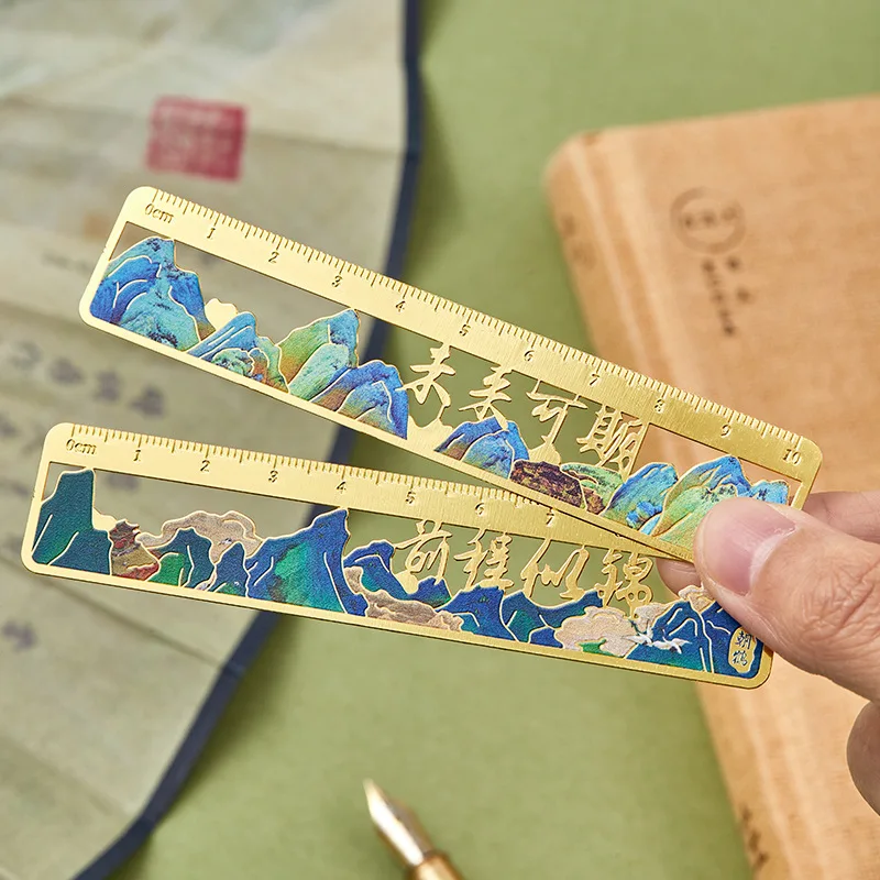 علامة مرجعية معدنية إبداعية على الطراز القديم ، مسطرة نصية ، علامة مرجعية مجوفة ، أدوات قراءة الطلاب ، أدوات مدرسية للهدايا ، جديد ، أو