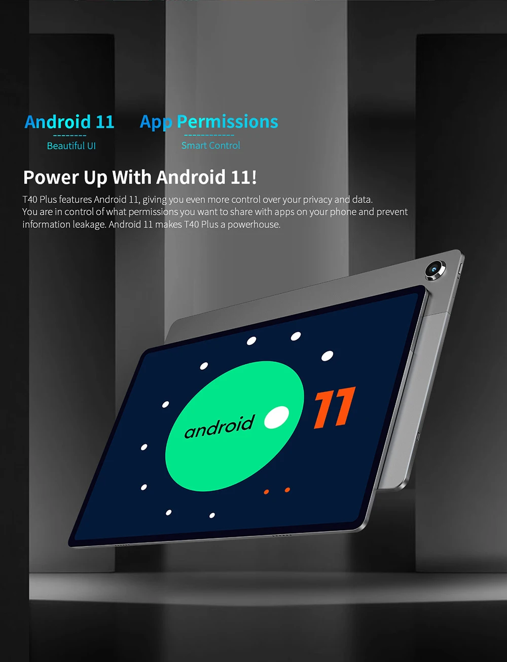 Teclast T40 Plus Android 11 tablet 10.4 cali 8GB + 128GB 2000*1200 FHD IPS 8MP/5MP aparat sim call Phone WiFi Gray Pad prezent