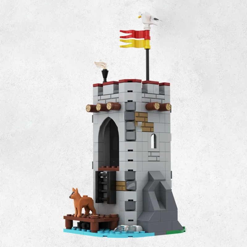 Nieuwe 236 stks Moc Europese Middeleeuwse Street View Kust Markt Toren Model Diy Creatieve Ideeën Kind Speelgoed Verjaardagscadeau Aangepaste Puzzel