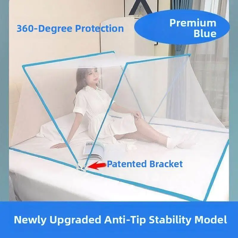 Foldable Mosquito Net Dormitory Style Bed Top And Bottom Cover Single Bed User Friendly No Installation Required New 2025 Model